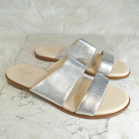 cole haan silver sandals